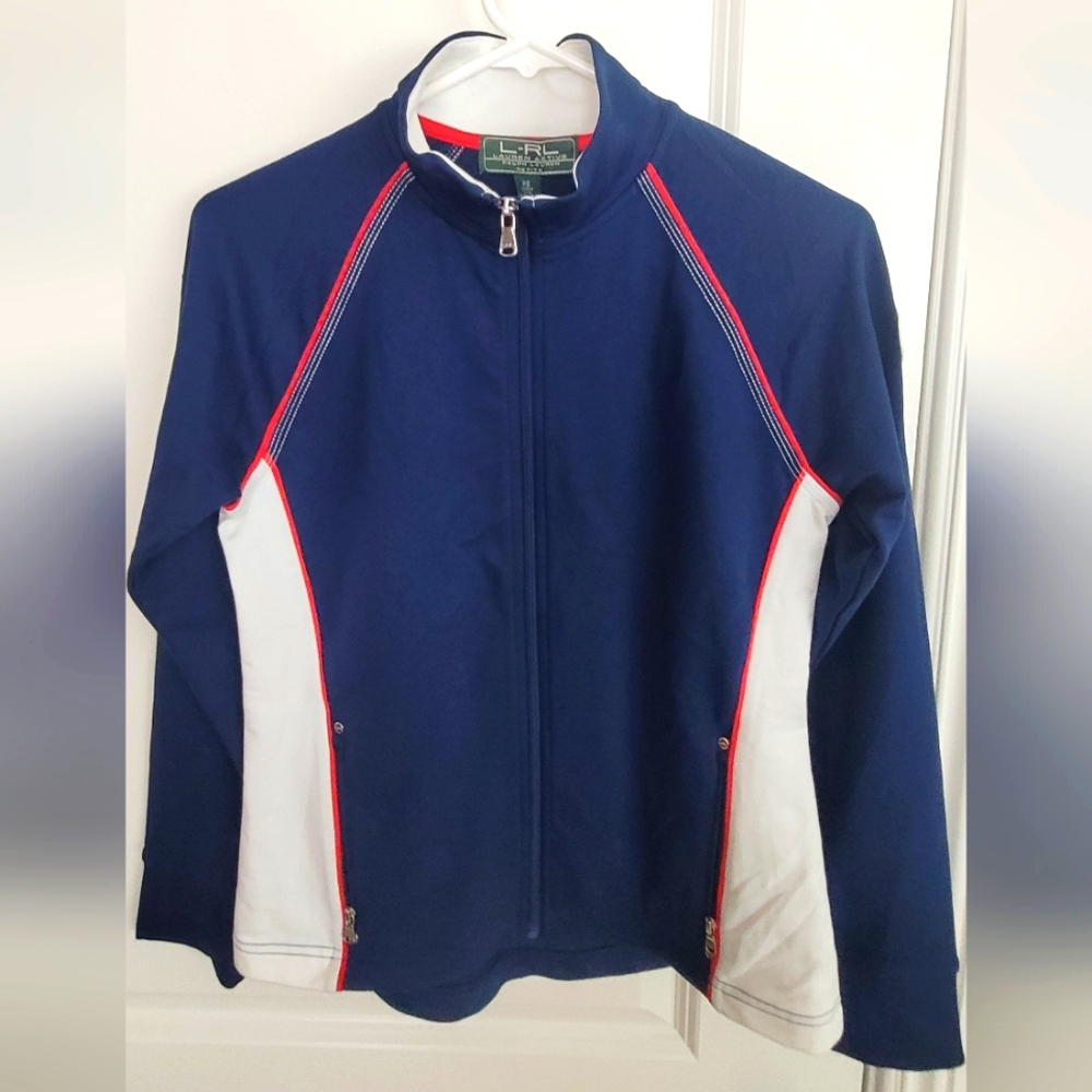 Ralph Lauren Navy and White Zip-Up Jacket